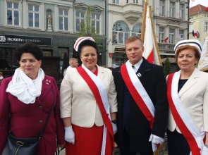 Uroczyste Obchody Uchwalenia Konstytucji 3-go Maja na Starym Rynku w Bydgoszczy