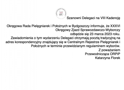 Informacja o XXXVI Okręgowym Zjeździe Sprawozdawczo-Wyborczym