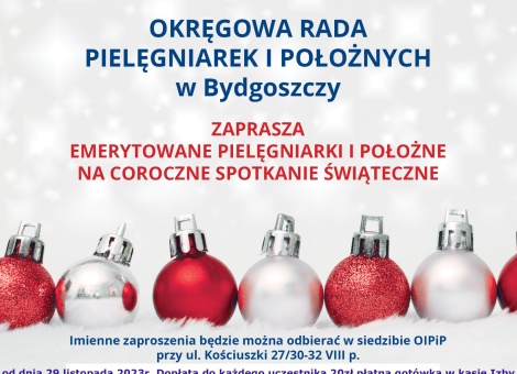 Zaproszenie na "Spotkanie Świąteczne Emerytek/Emerytów."